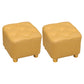 Minimalist Ottoman Solid Color Water Resistant Square Tufted Footstool Ottoman