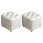 Contemporary Plain Pouf Ottoman Plain Tufted Square Water Resistant Pouf Chair 11"L x 11"W x 10"H Light Gray 2 Piece Set Clearhalo 'furn' 'furn_ottomans_poufs' 'Furniture' 'Living Room Furniture' 'Ottomans & Poufs' 'ottomans_poufs' 5924316