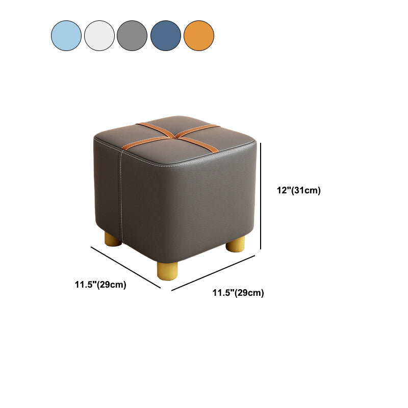 Contemporary Plain Pouf Ottoman Plain Tufted Square Water Resistant Pouf Chair Clearhalo 'furn' 'furn_ottomans_poufs' 'Furniture' 'Living Room Furniture' 'Ottomans & Poufs' 'ottomans_poufs' 5924378