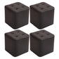 Mid-Century Modern Pouf Ottoman PU Leather Upholstered Tufted Solid Color Square Ottoman 11"L x 11"W x 11"H Black 4 Piece Set Clearhalo 'furn' 'furn_ottomans_poufs' 'Furniture' 'Living Room Furniture' 'Ottomans & Poufs' 'ottomans_poufs' 5924390