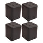 Mid-Century Modern Pouf Ottoman PU Leather Upholstered Tufted Solid Color Square Ottoman 11"L x 11"W x 14"H Black 4 Piece Set Clearhalo 'furn' 'furn_ottomans_poufs' 'Furniture' 'Living Room Furniture' 'Ottomans & Poufs' 'ottomans_poufs' 5924395