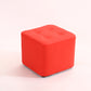 Mid-Century Modern Pouf Ottoman PU Leather Upholstered Tufted Solid Color Square Ottoman 11"L x 11"W x 7"H Red 1 Piece Clearhalo 'furn' 'furn_ottomans_poufs' 'Furniture' 'Living Room Furniture' 'Ottomans & Poufs' 'ottomans_poufs' 5924396