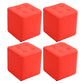 Mid-Century Modern Pouf Ottoman PU Leather Upholstered Tufted Solid Color Square Ottoman 11"L x 11"W x 11"H Red 4 Piece Set Clearhalo 'furn' 'furn_ottomans_poufs' 'Furniture' 'Living Room Furniture' 'Ottomans & Poufs' 'ottomans_poufs' 5924401
