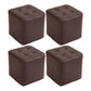 Mid-Century Modern Pouf Ottoman PU Leather Upholstered Tufted Solid Color Square Ottoman 11"L x 11"W x 11"H Brown 4 Piece Set Clearhalo 'furn' 'furn_ottomans_poufs' 'Furniture' 'Living Room Furniture' 'Ottomans & Poufs' 'ottomans_poufs' 5924410