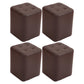 Mid-Century Modern Pouf Ottoman PU Leather Upholstered Tufted Solid Color Square Ottoman 11"L x 11"W x 14"H Brown 4 Piece Set Clearhalo 'furn' 'furn_ottomans_poufs' 'Furniture' 'Living Room Furniture' 'Ottomans & Poufs' 'ottomans_poufs' 5924413