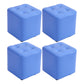 Mid-Century Modern Pouf Ottoman PU Leather Upholstered Tufted Solid Color Square Ottoman 11"L x 11"W x 11"H Blue 4 Piece Set Clearhalo 'furn' 'furn_ottomans_poufs' 'Furniture' 'Living Room Furniture' 'Ottomans & Poufs' 'ottomans_poufs' 5924419