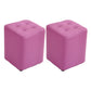 Mid-Century Modern Pouf Ottoman PU Leather Upholstered Tufted Solid Color Square Ottoman 11"L x 11"W x 14"H Purple 2 Piece Set Clearhalo 'furn' 'furn_ottomans_poufs' 'Furniture' 'Living Room Furniture' 'Ottomans & Poufs' 'ottomans_poufs' 5924430