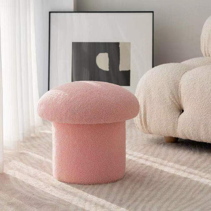 Contemporary Specialty Ottoman Velvet Tear Resistant Plain Pouf Ottoman Pink 1 Piece Clearhalo 'furn' 'furn_ottomans_poufs' 'Furniture' 'Living Room Furniture' 'Ottomans & Poufs' 'ottomans_poufs' 5924476