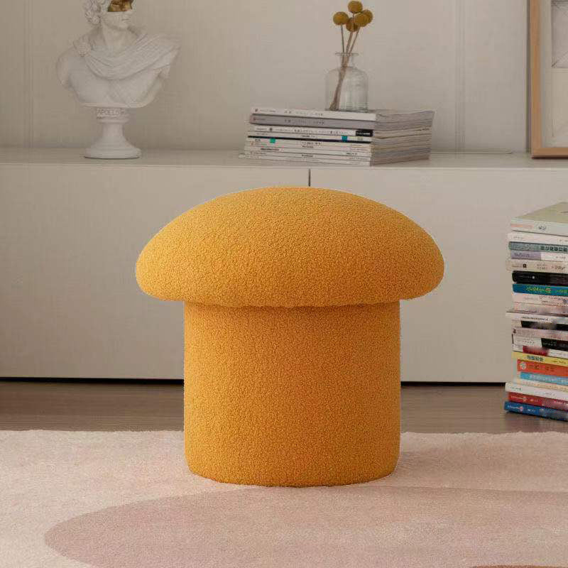 Contemporary Specialty Ottoman Velvet Tear Resistant Plain Pouf Ottoman Yellow 1 Piece Clearhalo 'furn' 'furn_ottomans_poufs' 'Furniture' 'Living Room Furniture' 'Ottomans & Poufs' 'ottomans_poufs' 5924482