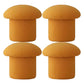 Contemporary Specialty Ottoman Velvet Tear Resistant Plain Pouf Ottoman Yellow 4 Piece Set Clearhalo 'furn' 'furn_ottomans_poufs' 'Furniture' 'Living Room Furniture' 'Ottomans & Poufs' 'ottomans_poufs' 5924484