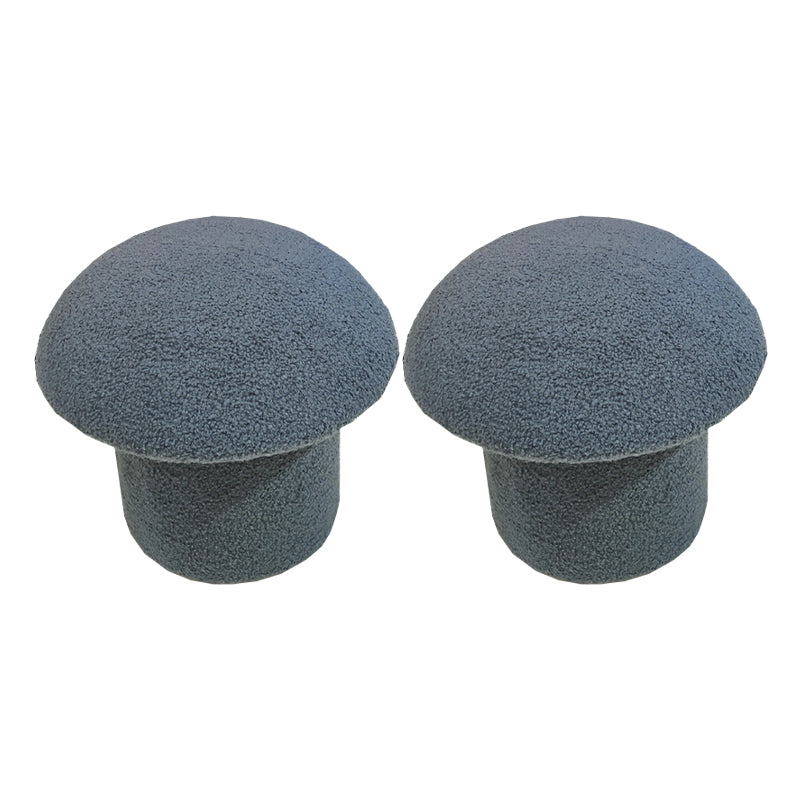 Contemporary Specialty Ottoman Velvet Tear Resistant Plain Pouf Ottoman Blue 2 Piece Set Clearhalo 'furn' 'furn_ottomans_poufs' 'Furniture' 'Living Room Furniture' 'Ottomans & Poufs' 'ottomans_poufs' 5924486