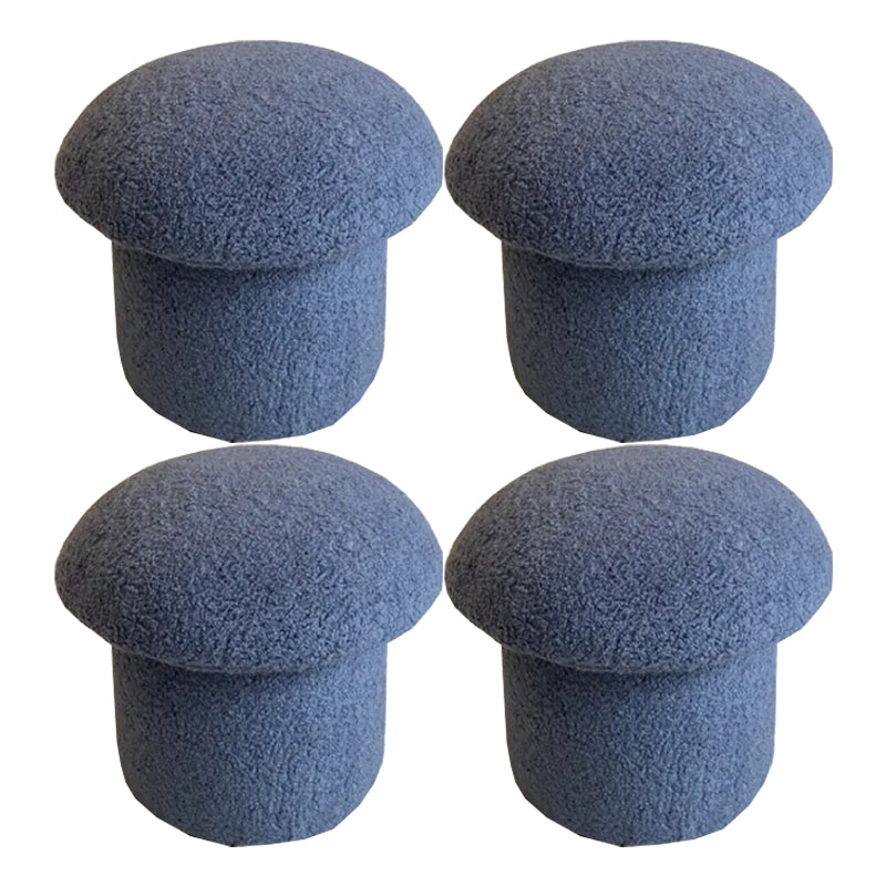 Contemporary Specialty Ottoman Velvet Tear Resistant Plain Pouf Ottoman Airy Blue 4 Piece Set Clearhalo 'furn' 'furn_ottomans_poufs' 'Furniture' 'Living Room Furniture' 'Ottomans & Poufs' 'ottomans_poufs' 5924490