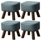 Mid-Century Modern Pouf Ottoman PU Leather Upholstered Solid Color Square Ottoman 11"L x 11"W x 10.5"H Green 4 Piece Set Clearhalo 'furn' 'furn_ottomans_poufs' 'Furniture' 'Living Room Furniture' 'Ottomans & Poufs' 'ottomans_poufs' 5924643