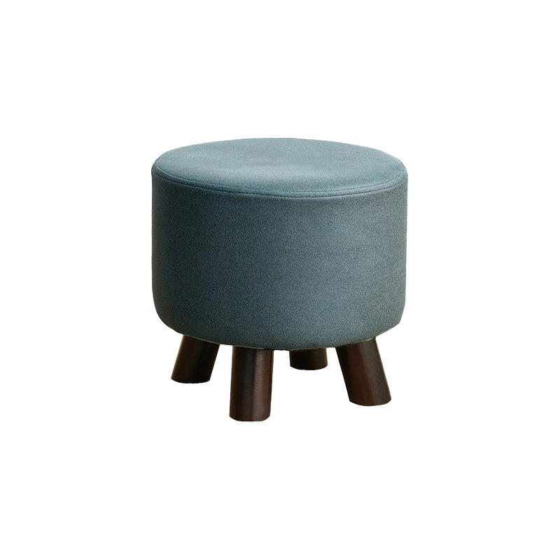 Mid-Century Modern Pouf Ottoman PU Leather Upholstered Solid Color Square Ottoman 11"L x 11"W x 13"H Green 1 Piece Clearhalo 'furn' 'furn_ottomans_poufs' 'Furniture' 'Living Room Furniture' 'Ottomans & Poufs' 'ottomans_poufs' 5924659