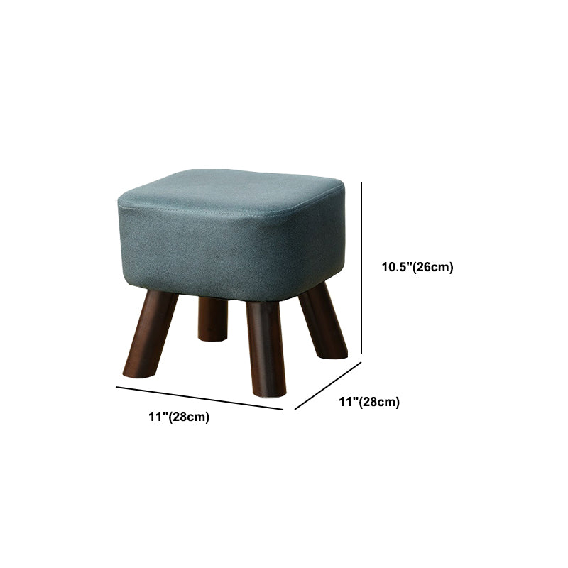 Mid-Century Modern Pouf Ottoman PU Leather Upholstered Solid Color Square Ottoman Clearhalo 'furn' 'furn_ottomans_poufs' 'Furniture' 'Living Room Furniture' 'Ottomans & Poufs' 'ottomans_poufs' 5924670