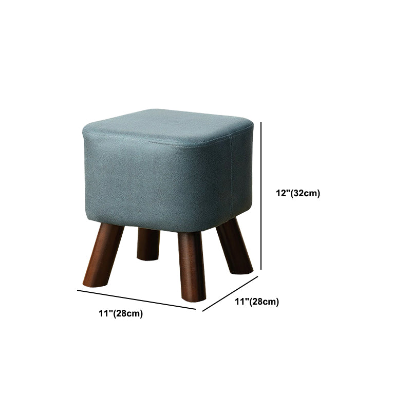 Mid-Century Modern Pouf Ottoman PU Leather Upholstered Solid Color Square Ottoman Clearhalo 'furn' 'furn_ottomans_poufs' 'Furniture' 'Living Room Furniture' 'Ottomans & Poufs' 'ottomans_poufs' 5924671