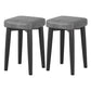 Glam Square Indoor Ottoman Faux Leather Whole Colored Cube Water Resistant Ottoman Grey 2 Piece Set Black Clearhalo 'furn' 'furn_ottomans_poufs' 'Furniture' 'Living Room Furniture' 'Ottomans & Poufs' 'ottomans_poufs' 5924674