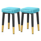 Glam Square Indoor Ottoman Faux Leather Whole Colored Cube Water Resistant Ottoman Blue 2 Piece Set Black Gold Clearhalo 'furn' 'furn_ottomans_poufs' 'Furniture' 'Living Room Furniture' 'Ottomans & Poufs' 'ottomans_poufs' 5924697