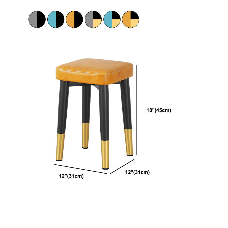 Glam Square Indoor Ottoman Faux Leather Whole Colored Cube Water Resistant Ottoman Clearhalo 'furn' 'furn_ottomans_poufs' 'Furniture' 'Living Room Furniture' 'Ottomans & Poufs' 'ottomans_poufs' 5924702