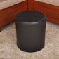 Mid-Century Modern Pouf Ottoman PU Leather Upholstered Tufted Solid Color Round Ottoman