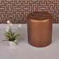 Mid-Century Modern Pouf Ottoman PU Leather Upholstered Tufted Solid Color Round Ottoman