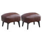 Modern Plain Chair Ottoman PU Leather Rectangle Stain Resistant Footstool Ottoman