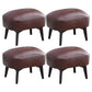 Modern Plain Chair Ottoman PU Leather Rectangle Stain Resistant Footstool Ottoman