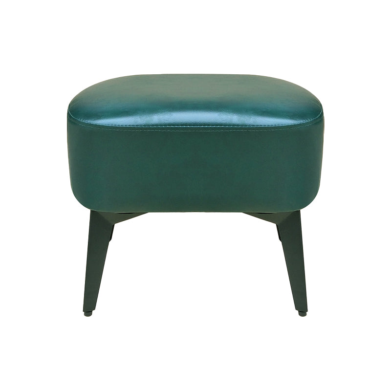 Modern Plain Chair Ottoman PU Leather Rectangle Stain Resistant Footstool Ottoman