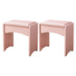 Genuine Leather Standard Ottoman Stain Resistant Rectangle Mid-Century Modern Ottoman Pink 2 Piece Set Clearhalo 'furn' 'furn_ottomans_poufs' 'Furniture' 'Living Room Furniture' 'Ottomans & Poufs' 'ottomans_poufs' 5924830