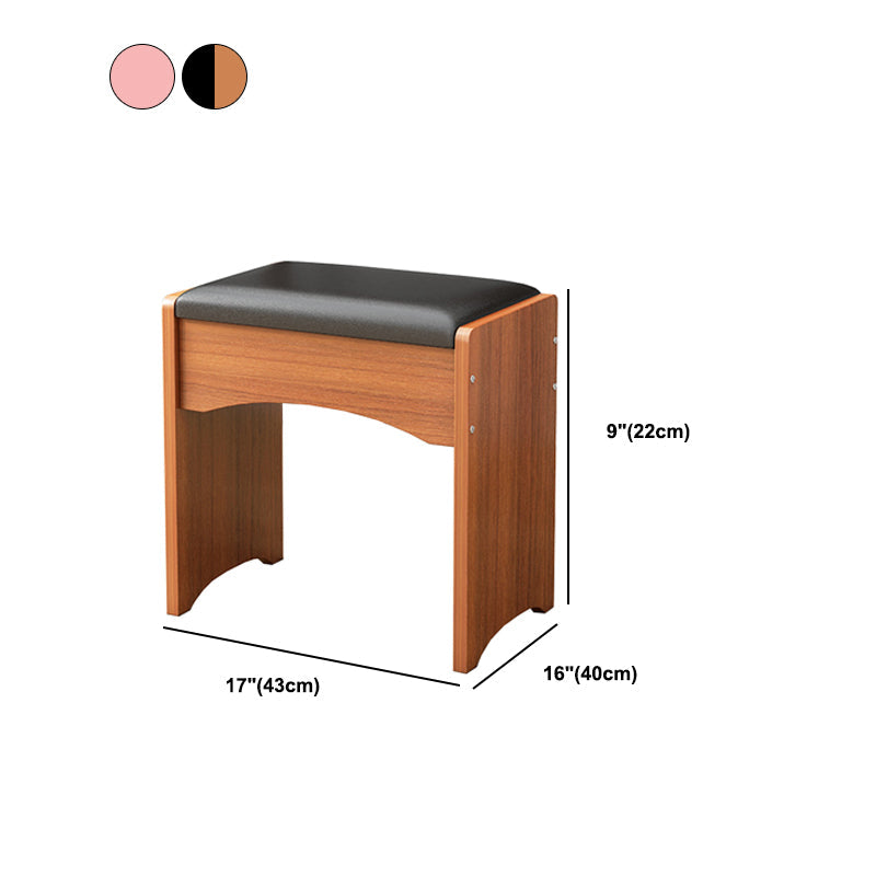 Genuine Leather Standard Ottoman Stain Resistant Rectangle Mid-Century Modern Ottoman Clearhalo 'furn' 'furn_ottomans_poufs' 'Furniture' 'Living Room Furniture' 'Ottomans & Poufs' 'ottomans_poufs' 5924842