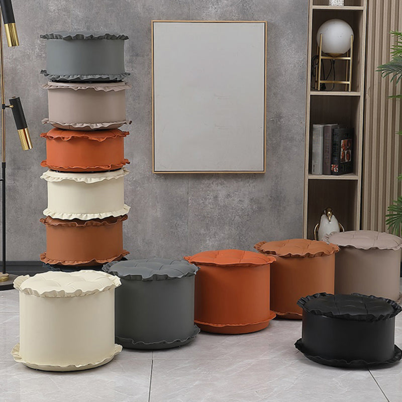 Pouf de encaje resistente al agua marrón moderno para la sala de estar para la sala de estar