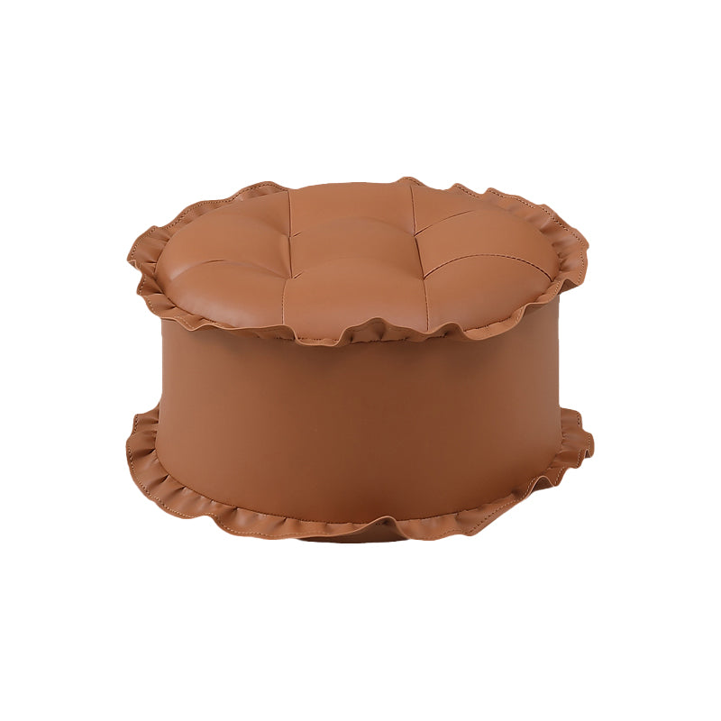 Pouf de encaje resistente al agua marrón moderno para la sala de estar para la sala de estar