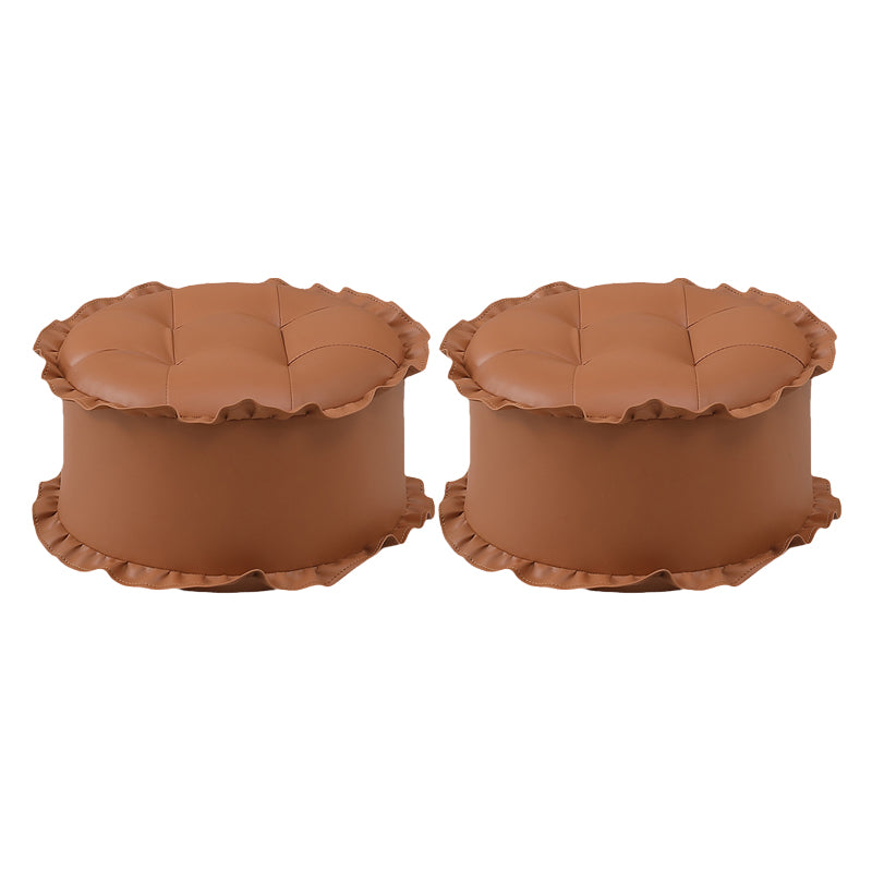 Pouf de pouf à eau brun moderne Pouf rond pour le salon