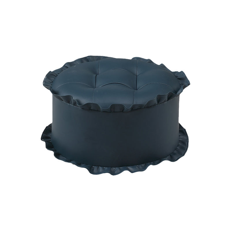 リビングルームのためのモダンな茶色の耐水性プーフレースラウンドプーフ