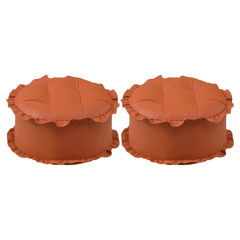 Pouf de encaje resistente al agua marrón moderno para la sala de estar para la sala de estar