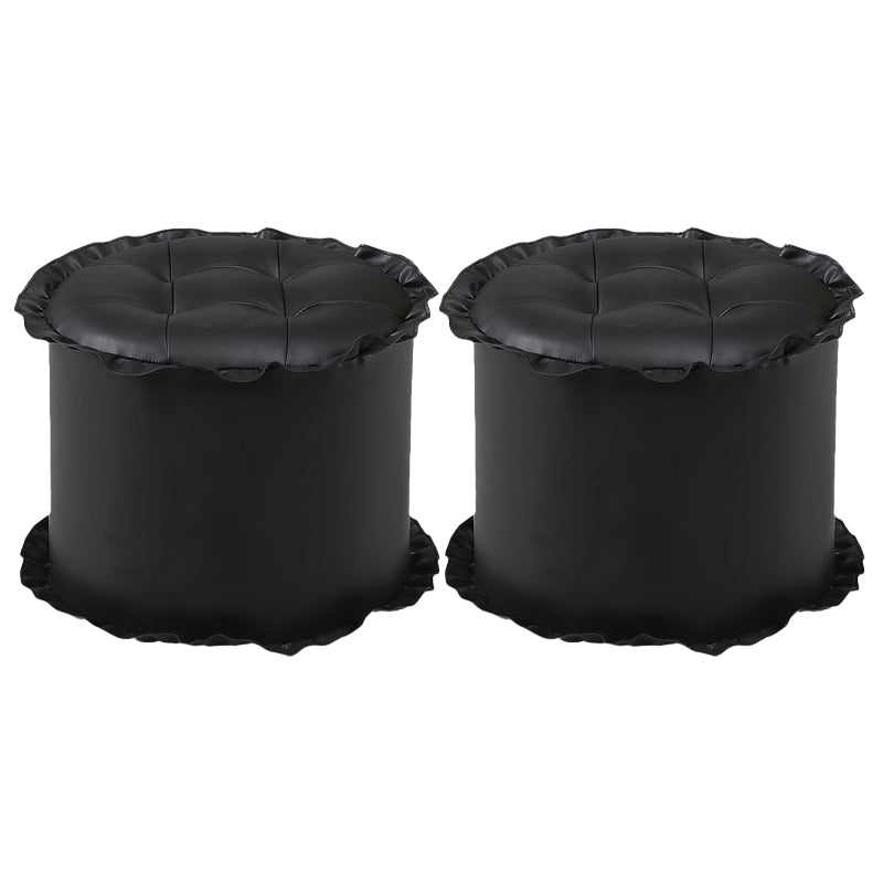 リビングルームのためのモダンな茶色の耐水性プーフレースラウンドプーフ