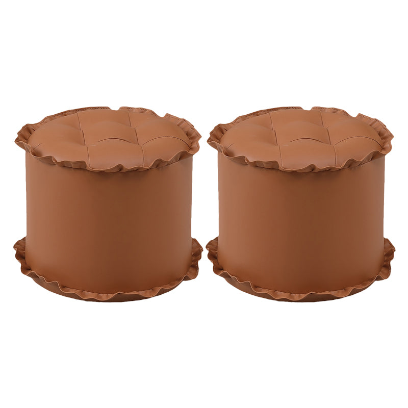 Pouf de encaje resistente al agua marrón moderno para la sala de estar para la sala de estar
