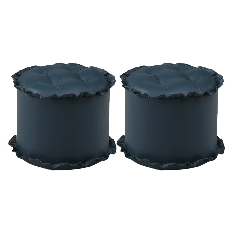 リビングルームのためのモダンな茶色の耐水性プーフレースラウンドプーフ