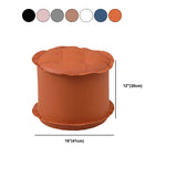 Modern Brown Water Resistant Pouf Lace Round Pouf for Living Room
