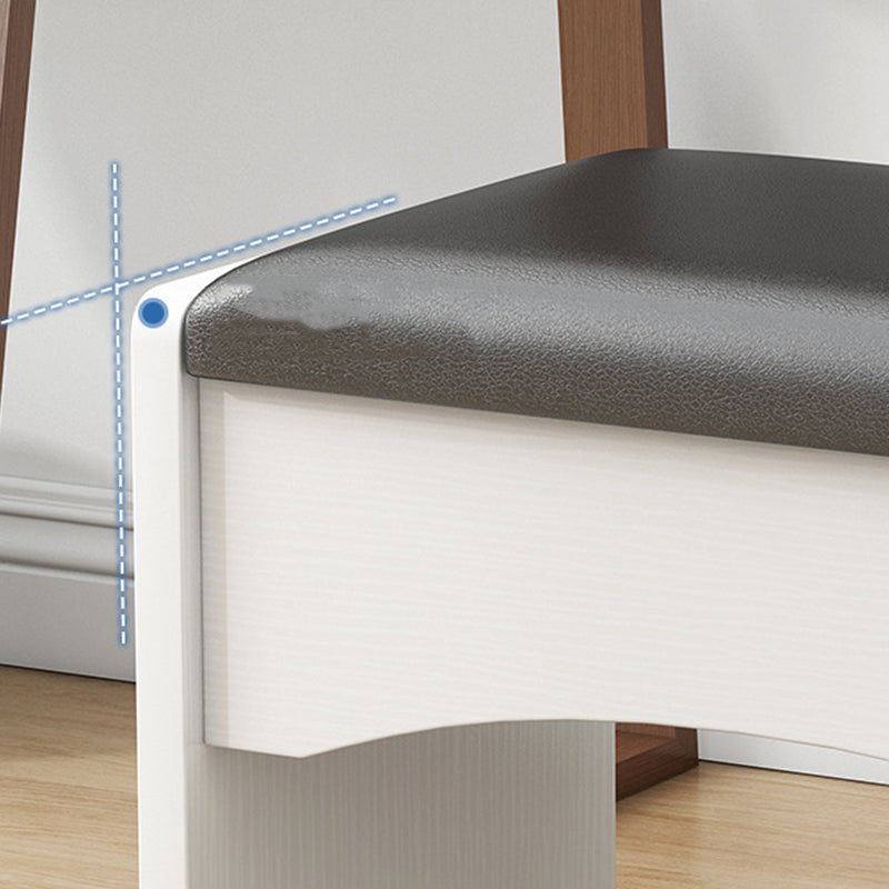 Rectángulo otomano moderno de mediados de siglo de cuero de cuero puro en color otomano resistente al agua