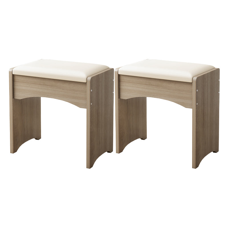 Rectángulo otomano moderno de mediados de siglo de cuero de cuero puro en color otomano resistente al agua