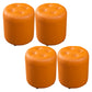 Modern Round Ottoman Solid Color Genuine Leather Tufted Pouf Ottoman Orange 4 Piece Set Clearhalo 'furn' 'furn_ottomans_poufs' 'Furniture' 'Living Room Furniture' 'Ottomans & Poufs' 'ottomans_poufs' 5924958