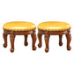 Mid-Century Modern Plain Pouf PU Leather Round Water Resistant Chair Ottoman Yellow 2 Piece Set Clearhalo 'furn' 'furn_ottomans_poufs' 'Furniture' 'Living Room Furniture' 'Ottomans & Poufs' 'ottomans_poufs' 5924970