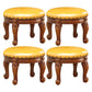 Mid-Century Modern Plain Pouf PU Leather Round Water Resistant Chair Ottoman Yellow 4 Piece Set Clearhalo 'furn' 'furn_ottomans_poufs' 'Furniture' 'Living Room Furniture' 'Ottomans & Poufs' 'ottomans_poufs' 5924971