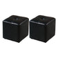 Modern Black Water Resistant Cube Square Leather Indoor Cube Black 2 Piece Set Clearhalo 'furn' 'furn_ottomans_poufs' 'Furniture' 'Living Room Furniture' 'Ottomans & Poufs' 'ottomans_poufs' 5924987