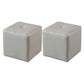 Modern Black Water Resistant Cube Square Leather Indoor Cube Light Gray 2 Piece Set Clearhalo 'furn' 'furn_ottomans_poufs' 'Furniture' 'Living Room Furniture' 'Ottomans & Poufs' 'ottomans_poufs' 5924994