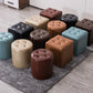 Mid-Century Tufted Ottoman Solid Color Water Resistant Genuine Leather Ottoman Clearhalo 'furn' 'furn_ottomans_poufs' 'Furniture' 'Living Room Furniture' 'Ottomans & Poufs' 'ottomans_poufs' 5925032