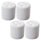 Mid-Century Tufted Ottoman Solid Color Water Resistant Genuine Leather Ottoman White Round 4 Piece Set Clearhalo 'furn' 'furn_ottomans_poufs' 'Furniture' 'Living Room Furniture' 'Ottomans & Poufs' 'ottomans_poufs' 5925043