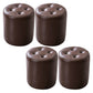 Mid-Century Tufted Ottoman Solid Color Water Resistant Genuine Leather Ottoman Coffee Round 4 Piece Set Clearhalo 'furn' 'furn_ottomans_poufs' 'Furniture' 'Living Room Furniture' 'Ottomans & Poufs' 'ottomans_poufs' 5925063