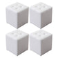 Mid-Century Tufted Ottoman Solid Color Water Resistant Genuine Leather Ottoman White Square 4 Piece Set Clearhalo 'furn' 'furn_ottomans_poufs' 'Furniture' 'Living Room Furniture' 'Ottomans & Poufs' 'ottomans_poufs' 5925069